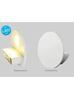 LED-Wandleuchte "Stan" in Weiß - EEK F (A bis G) - Ø 14 cm