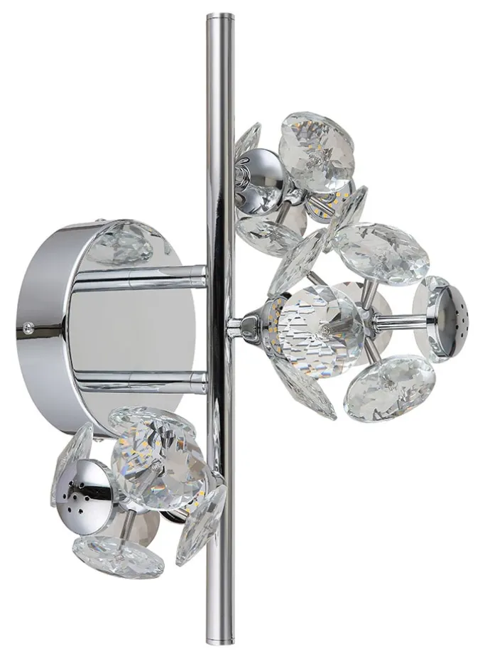 LED-Wandleuchte "Virina" in Silber - (B)41 x (H)27 x (T)33 cm
