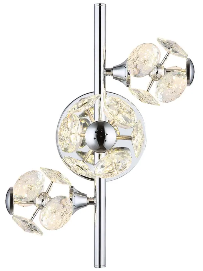 LED-Wandleuchte "Virina" in Silber - (B)41 x (H)27 x (T)33 cm