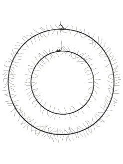 LED-Weihnachtsdekoration "Double" in Schwarz - Ø 50 cm
