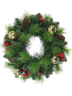 LED-Weihnachtskranz "Noel" in Grün - Ø 35 cm