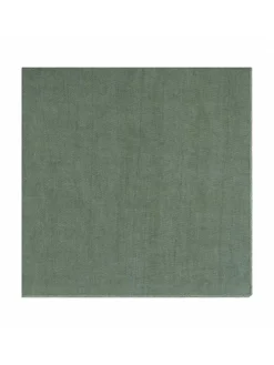 Leinen-Serviette "Lineo" in Grün - (L)42 x (B)42 cm