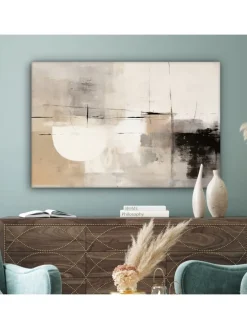 Leinwand bilder Abstrakte Kunst weiß schwarz (BxH)