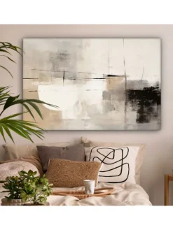 Leinwand bilder Abstrakte Kunst weiß schwarz (BxH)