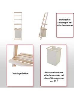 Leiterregal B59 mit Wäschesammler