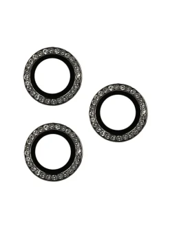 Lens Shield Glas Kameraglas für iPhone 16 Pro Max Schwarz Diamond in Schwarz