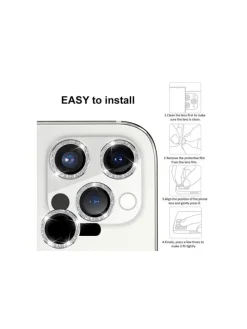 Lens Shield Glas Kameraglas für iPhone 16 Pro Max Schwarz Diamond in Schwarz