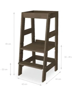 Lernturm "Fino" in Braun - (B)40 x (H)85 x (T)47 cm