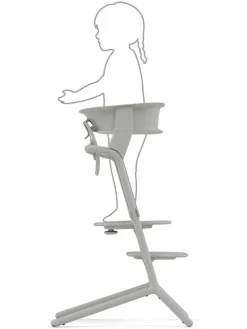 Lernturm-Aufsatz für Hochstuhl "Lemo" in Grau