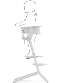 Lernturm-Aufsatz für Hochstuhl "Lemo" in Weiß