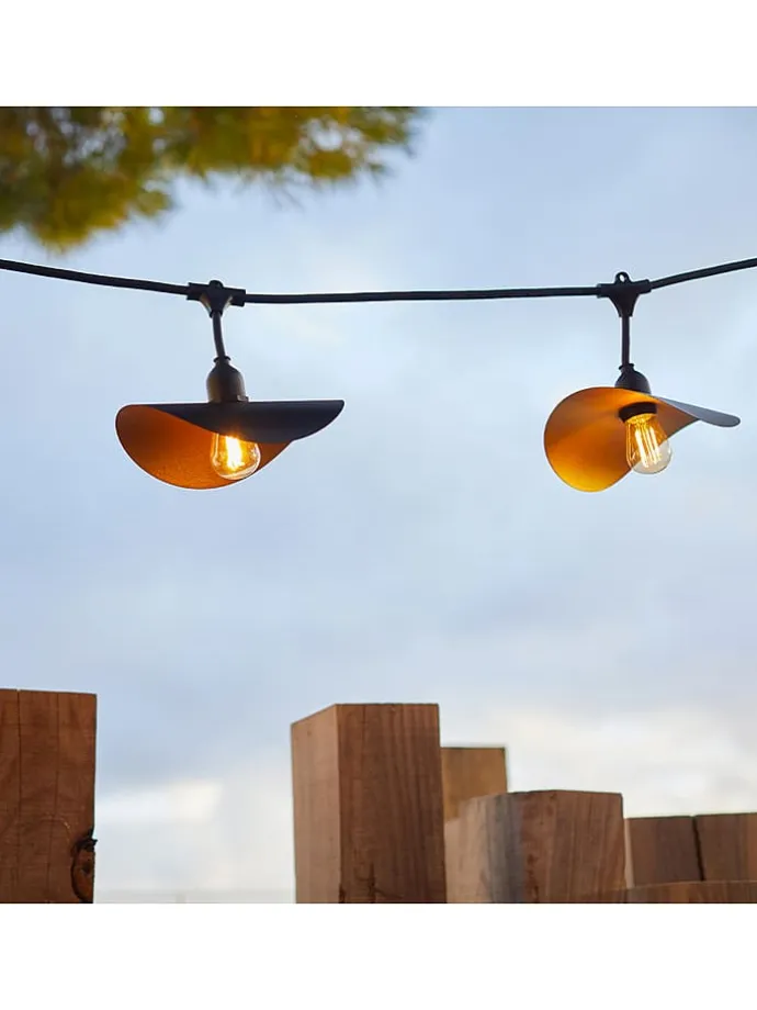 Lichtergirlande "Hat" in Schwarz - (L)600 cm