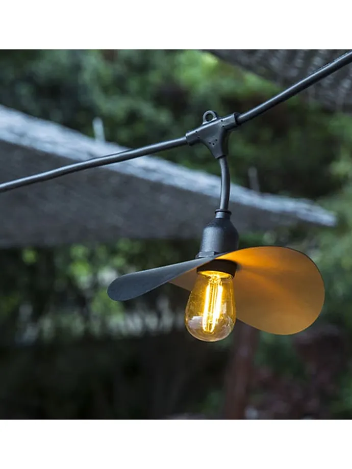 Lichtergirlande "Hat" in Schwarz - (L)600 cm