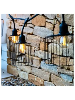 Lichtergirlande "Nema" in Schwarz - (L)600 cm