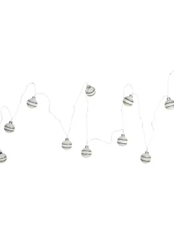 Lichterkette "Balls" in Weiß/ Gold/ Silber - (L)120 cm