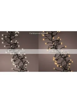 Lichterkette CLUSTER 1512 LED 14 m, schwarzes Kabel in klassisch warm