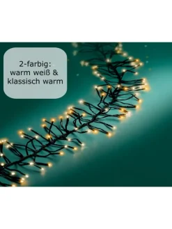 Lichterkette CLUSTER 1512 LED 14 m, schwarzes Kabel in Warm weiß/Klassisch warm