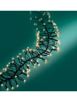 Lichterkette CLUSTER TWINKLE 768 LED 7 m, schwarzes Kabel in warm weiß