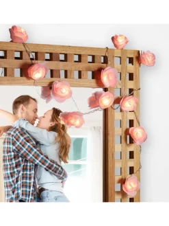 Lichterkette Rosen in Rosa - (L)3,3 m