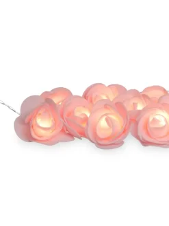 Lichterkette Rosen in Rosa - (L)3,3 m