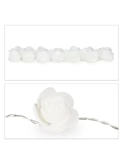 Lichterkette Rosen in Weiß - (L)3,3 m