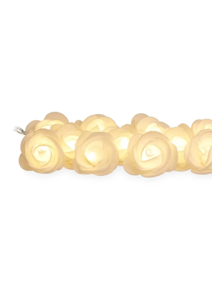 Lichterkette Rosen in Weiß - (L)3,3 m