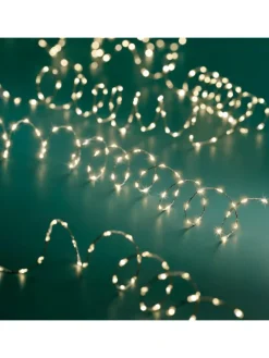 Lichterkette STRING LIGHTS TWINKLE 378 LED 6 m Silberdraht in warm weiß