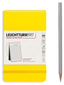 Linierter Notizblock in Gelb - A6