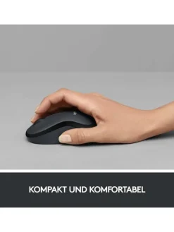 Logitech M220 SILENT Kabellose Maus, 2,4 GHz mit USB-Empfänger, in Anthrazit
