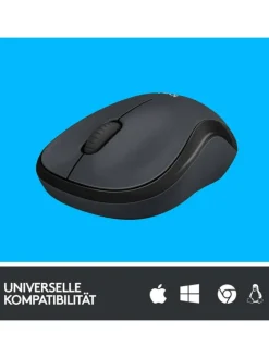 Logitech M220 SILENT Kabellose Maus, 2,4 GHz mit USB-Empfänger, in Anthrazit