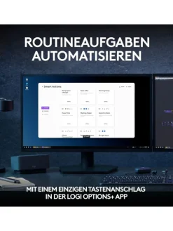 Logitech Präzisionstastatur Tastatur-Maus Set MX Keys S in Schwarz