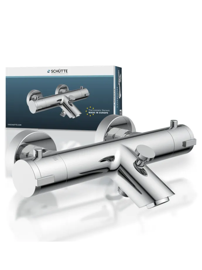 LONDON Thermostat Wannenfüllarmatur, Chrom