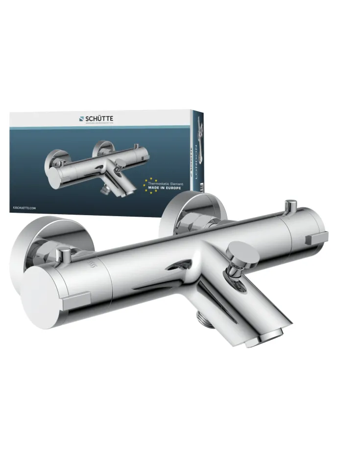 LONDON Thermostat Wannenfüllarmatur, Chrom