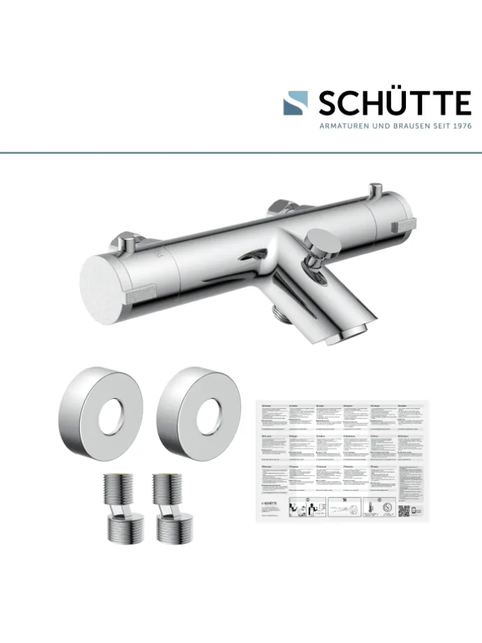 LONDON Thermostat Wannenfüllarmatur, Chrom