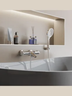 LONDON Thermostat Wannenfüllarmatur, Chrom