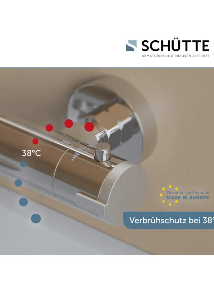 LONDON Thermostat Wannenfüllarmatur, Chrom