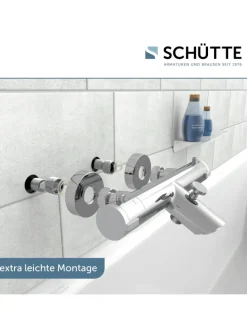 LONDON Thermostat Wannenfüllarmatur, Chrom