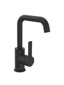 LOS ANGELES Waschtischarmatur, Schwarz matt