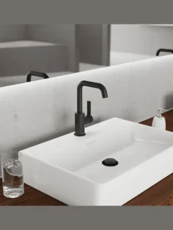 LOS ANGELES Waschtischarmatur, Schwarz matt