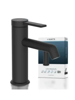 LOS ANGELES Waschtischarmatur, Schwarz matt