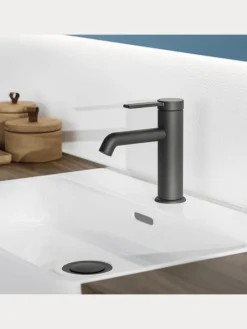 LOS ANGELES Waschtischarmatur, Schwarz matt