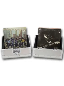 LP DJ Plattenkoffer für 80 Schallplatten/Vynil in silber