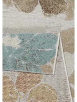 Läufer Beach Flower in beige, hellblau, gelb