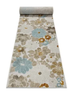 Läufer Beach Flower in beige, hellblau, gelb