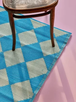 Läufer in Beige/ Hellblau - (L)150 x (B)90 cm