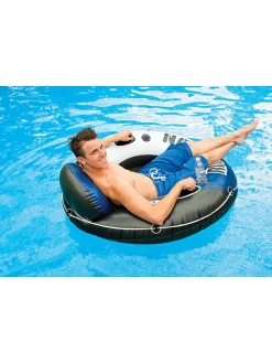 Luft-Lounge "RiverRun 1" in Blau/ Weiß