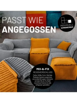 LUMALAND Modulares Basic Set (5-tlg.) aus der Cord-Reihe - Bezug soft & waschbar