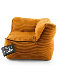 LUMALAND Modulares Eckteil rechts aus der Cord-Reihe, 81x81x70 cm - Bezug soft &