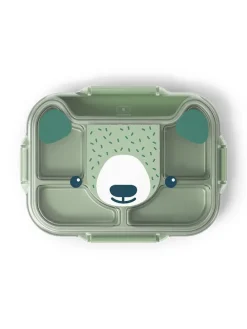 Lunchbox ''Bear'' in Grün - (B)28,2 x (H)5,7 x (T)21,4 cm