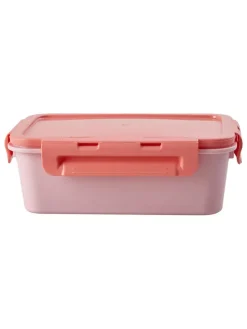 Lunchbox in Rosa/ Rot - (B)21 x (H)7,5 x (T)14 cm