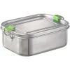Lunchbox "M" in Silber - (B)18,5 x (H)13,5 x (T)6,5 cm